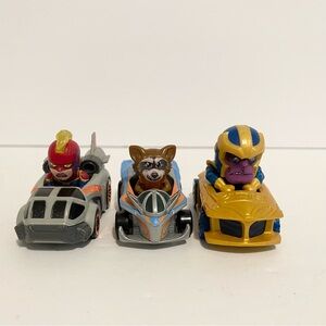 Guardians of the Galaxy Racerverse Captain America Rocket Raccoon Thanos Car Lot
